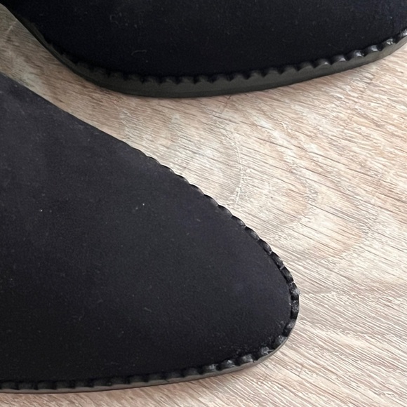 Black suede heeled ankle boots size 7.5 - Picture 6 of 8
